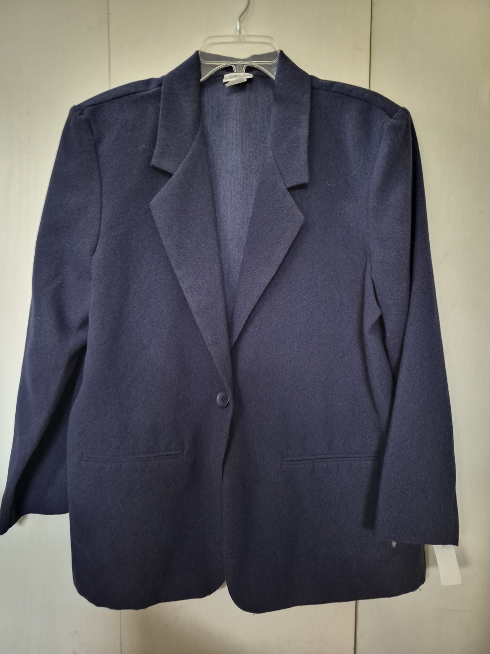 NWT Modern Essential Women's Navy Single-Button Blazer Jacket Sz L
